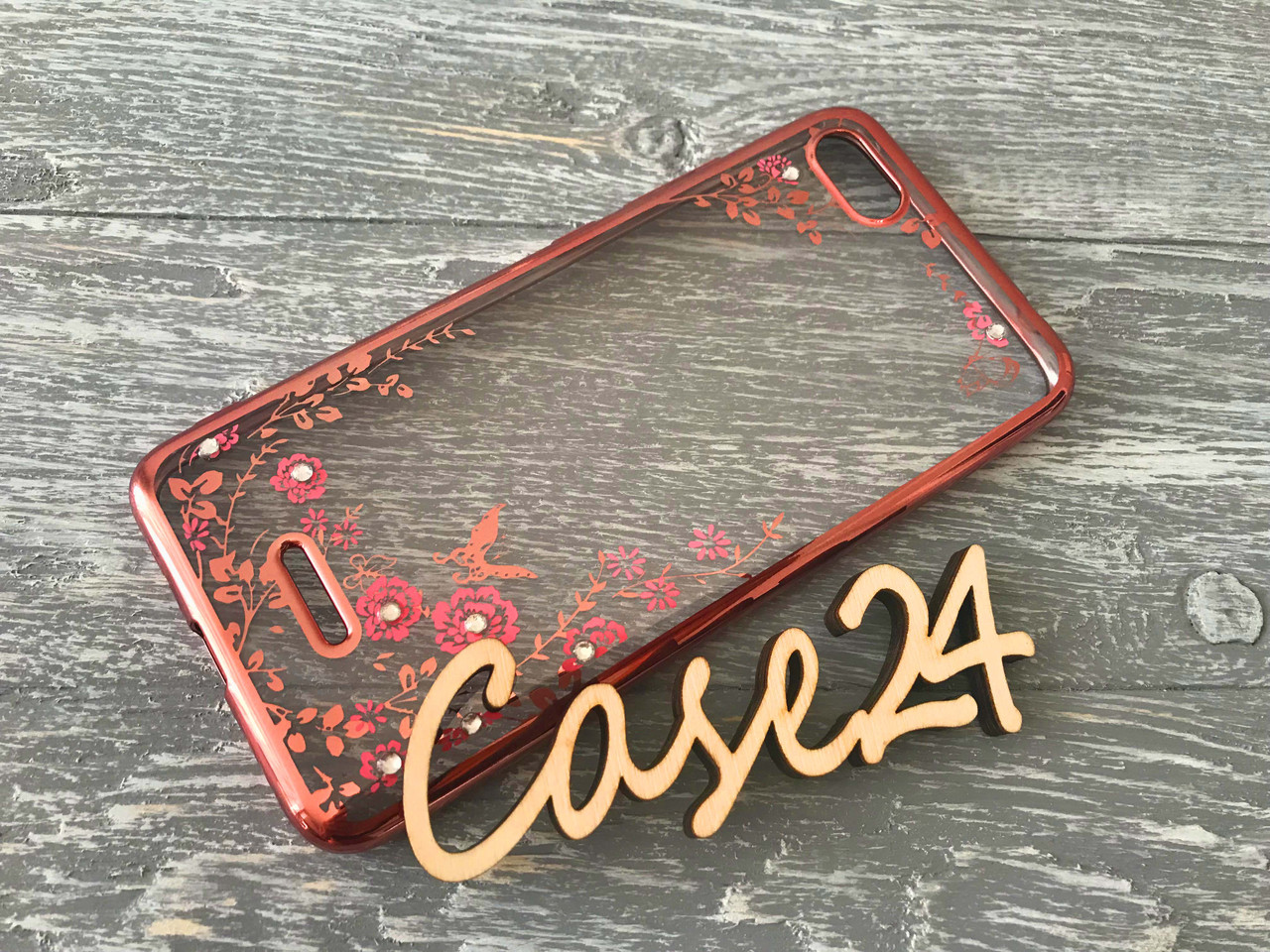 

TPU чехол накладка со стразами Rose для Xiaomi Redmi 6a (2 цвета) розовый