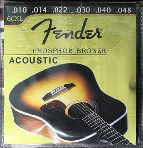 Струны для акустической гитары Fender 60XL 10-48, фото 2