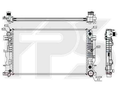 

Радиатор охлаждения двигателя Mercedes Sprinter 2006-