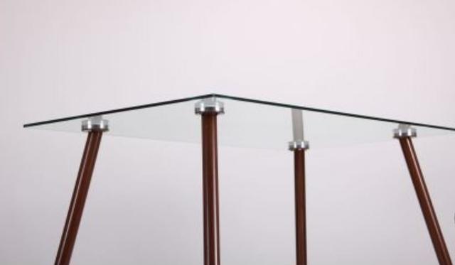 Стол обеденный Умберто DT-1633 орех/стекло прозрачное (фото 6.3)