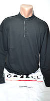 Чорна трикотажна сорочка з коміром стійкою CASSEL (розмір S. M. L. XL.XXL), фото 1