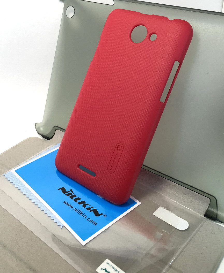 

Чехол для HTC Desire 316, Desire 516 накладка бампер противоударный Nillkin +пленка красный