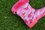 Детские резиновые сапоги розовые принт Miki Maus 22 - 30, фото 5