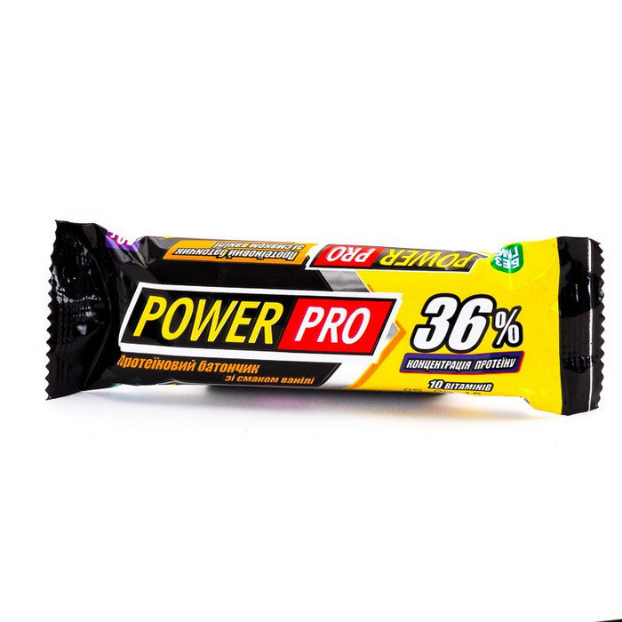 Протеиновый батончик для спортсменов Power Pro 36% 60 грамм Ваниль