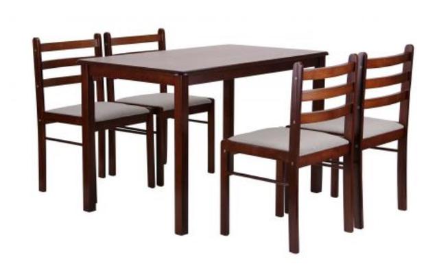 Комплект обеденный Брауни (стол+4 стула) светлый шоколад/латте (фото 3)