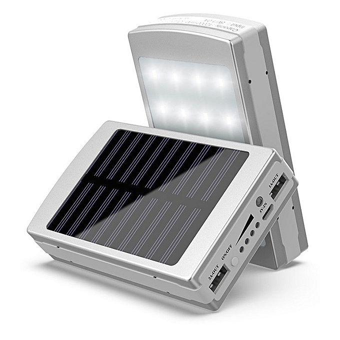Power Bank 50000 mAh с солнечной батареей и Led панелью silverНет в наличии