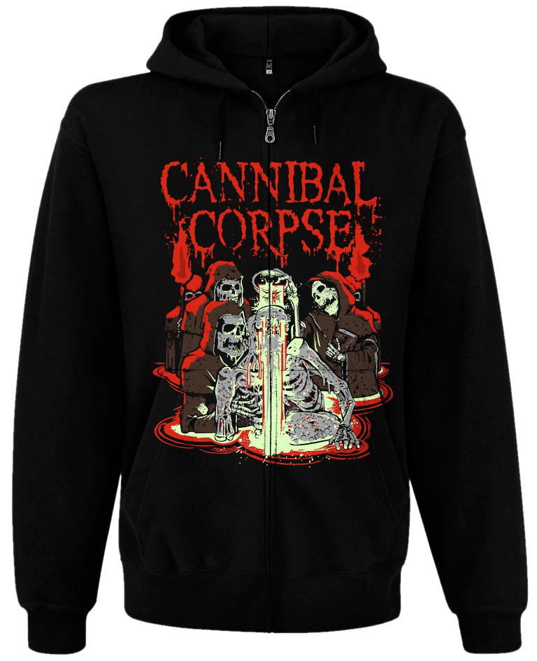 

Толстовка Cannibal Corpse "Acid Bath" на молнии, Размер XL, Черный