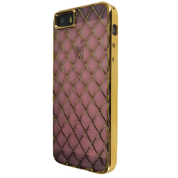 

Чехол-накладка DK-Case силикон диван золото инны для Apple iPhone 5/5S (gold/pink), Розовый