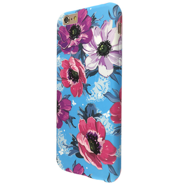 

Накладка силикон Flowers luminiscent для Apple iPhone 6 / 6S (blue), Голубой