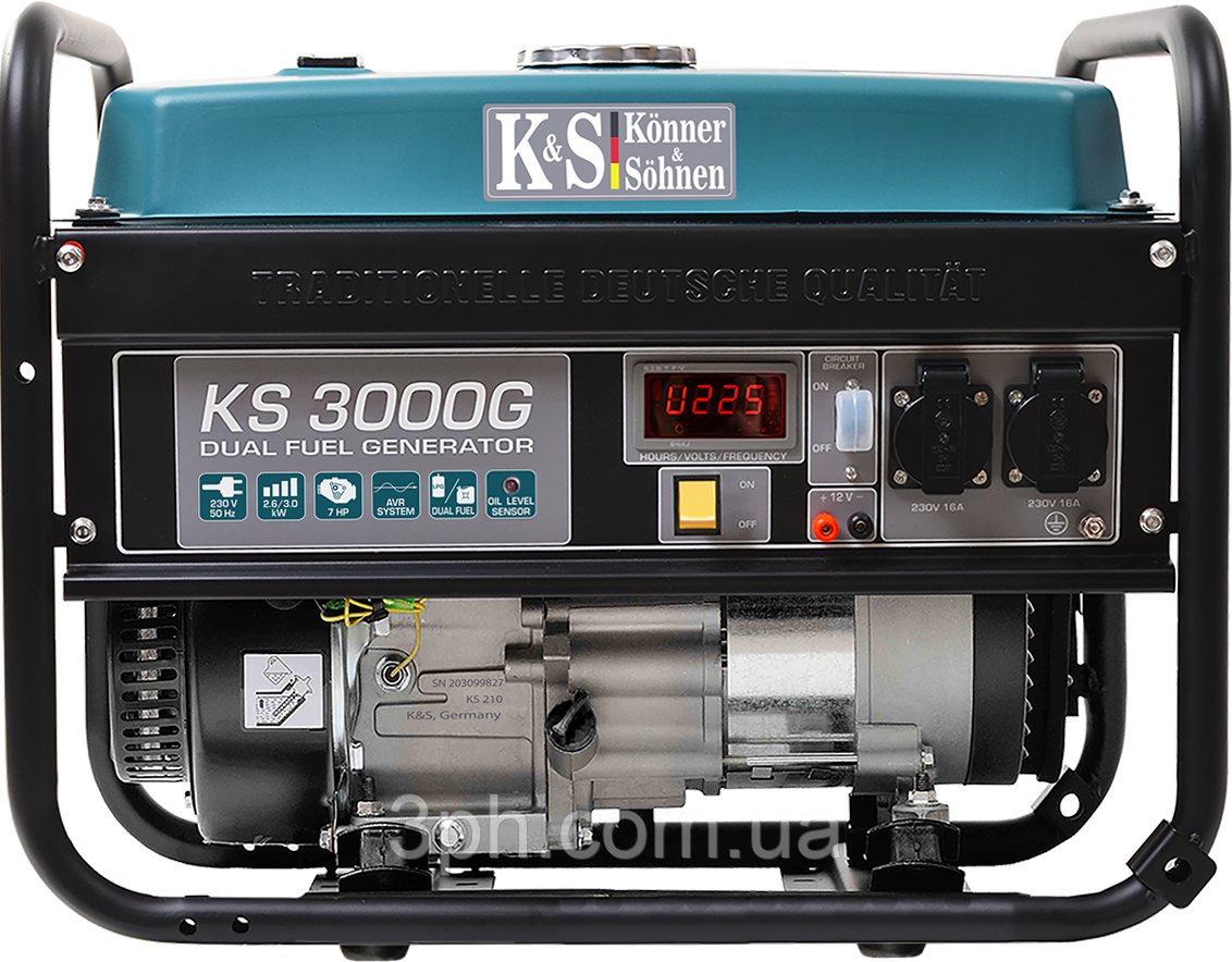Бензиновый генератор Konner&Sohnen KS 3000-G (3 кВт)