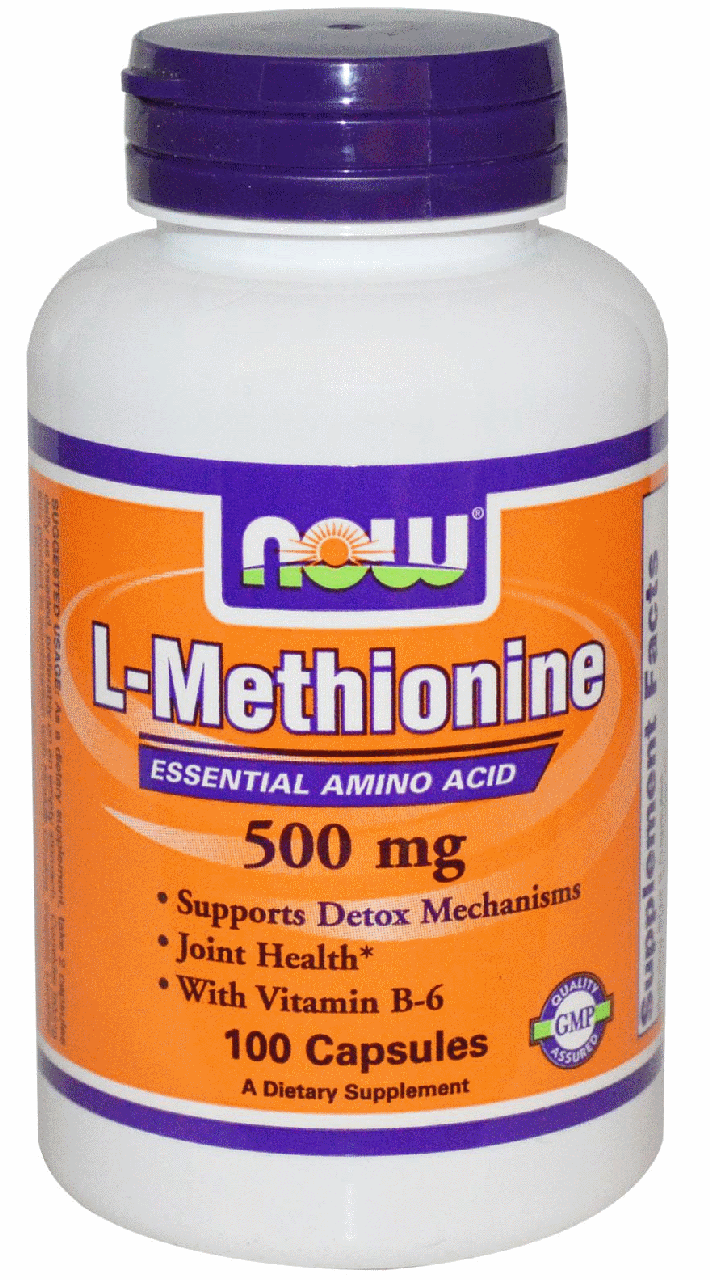 Л Метионин, Now Foods, L-Methionine 500 mg, 100 Caps Now Foods,  .