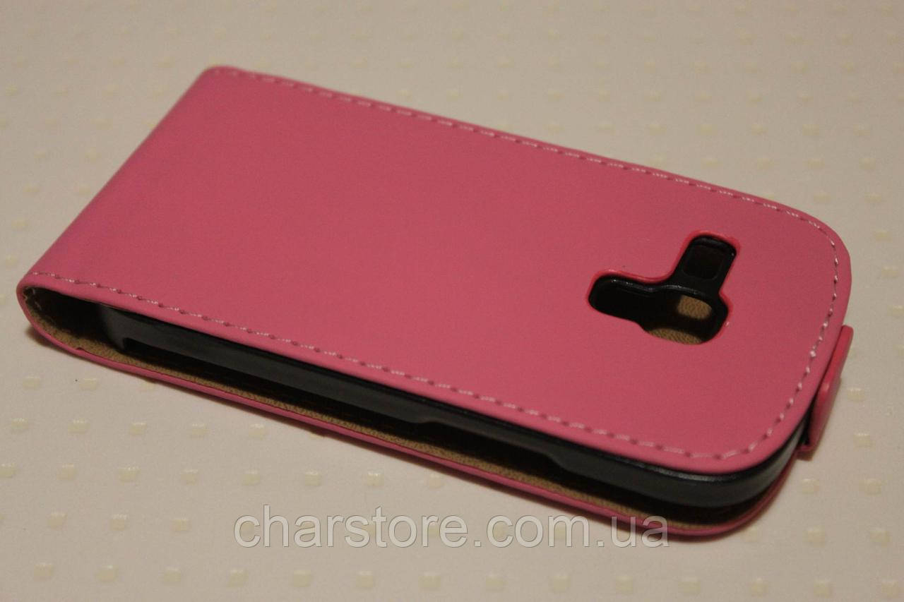 Чехол книжка блокнотного типа на Samsung GT-i8190 S3 Mini n розовый 1