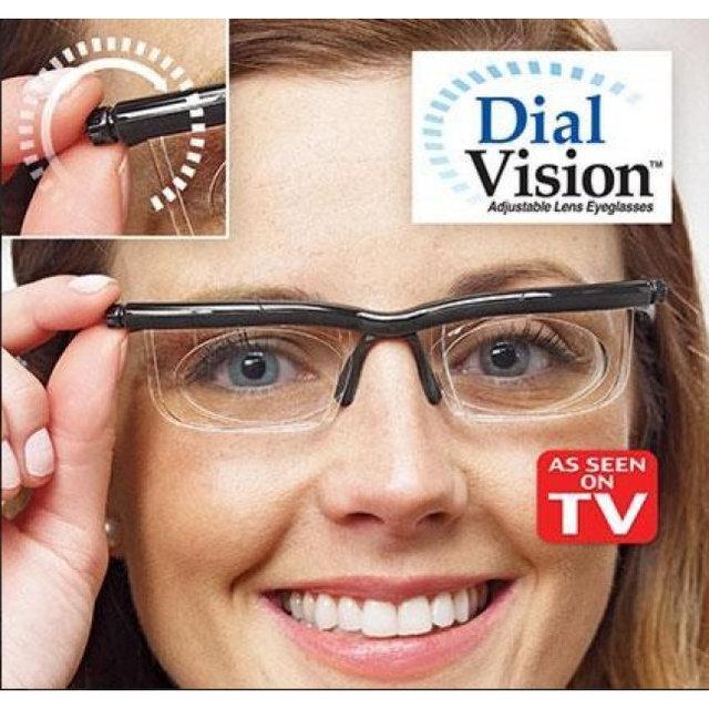 Увеличительные очки с Регулировкой линз от -6 D до +3 D . Лупа Dial Vi