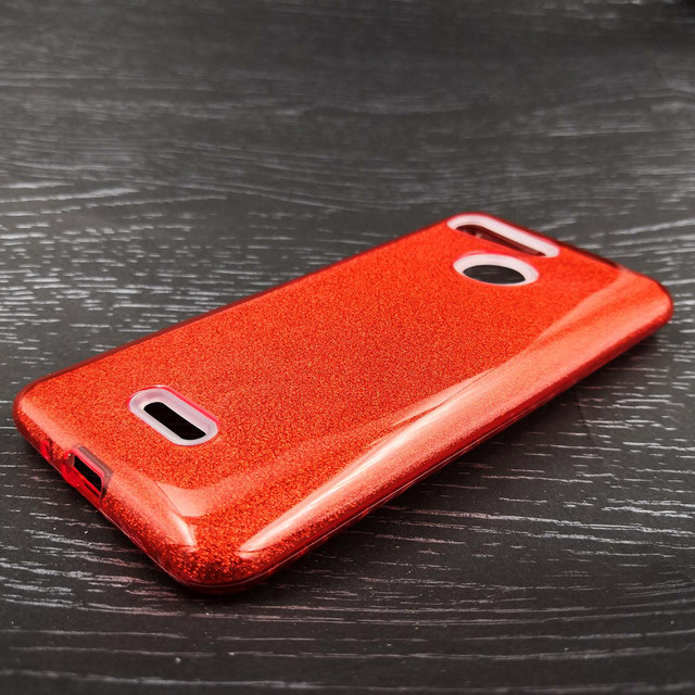 чехол накладка Xiaomi Redmi 6 glitter красный