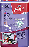 BELLA Happy Белла Хэппи Подгузники 12-25 кг Бигпак Junior Размер 5 3d Flexi system 58 шт