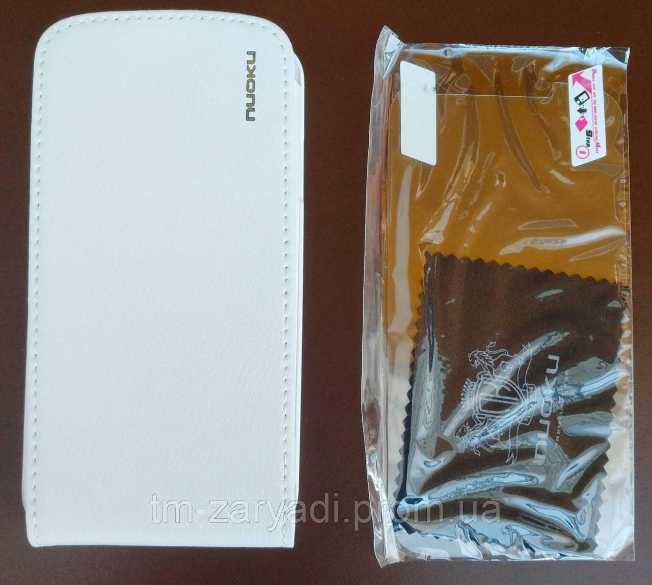 

Чехол книжка для Samsung Galaxy S4 i9500 белый "nuoku" /case/кейс /самсунг галакси