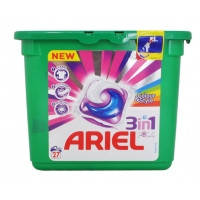 Гель-капсулы для стирки Ariel 3 in 1 Color 27 шт. для цветного белья, фото 1