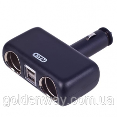 

Разветвитель прикуривателя PULSO 2 выхода + 2USB 2400mA 12/24V SC-2004 изм. угол (SC-2004)