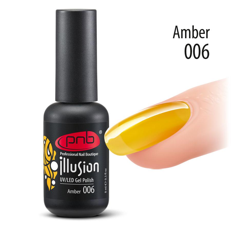 

Витражный гель-лак PNB желтый № 006 , 8мл Illusion Amber