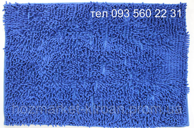 Набор ковриков в ванную комнату Лапша 60х90см Синий, фото 2