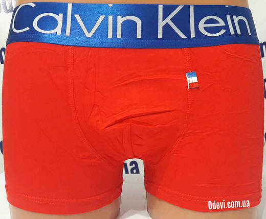 Чоловічі труси шортики Calvin Klein бавовна Синя гумка, фото 2