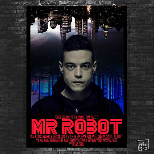 Постер Мистер Робот / Mr.Robot. Размер 60x42см (A2). Глянцевая бумага, цена  160 грн., купить в Львове — Prom.ua (ID#791980713)