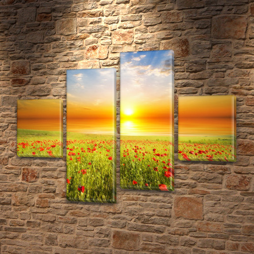 

Модульные картины для кухни на ПВХ ткани, 100x130 см, (40x30-2/90х30-2)