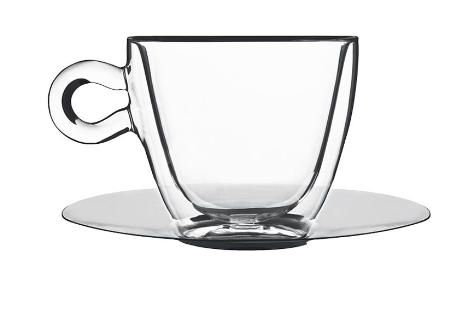 

Термочашка с двойными стенками и зеркальным блюдцем - 65 мл (Bormiolli Luigi) Espresso cup (Термо)