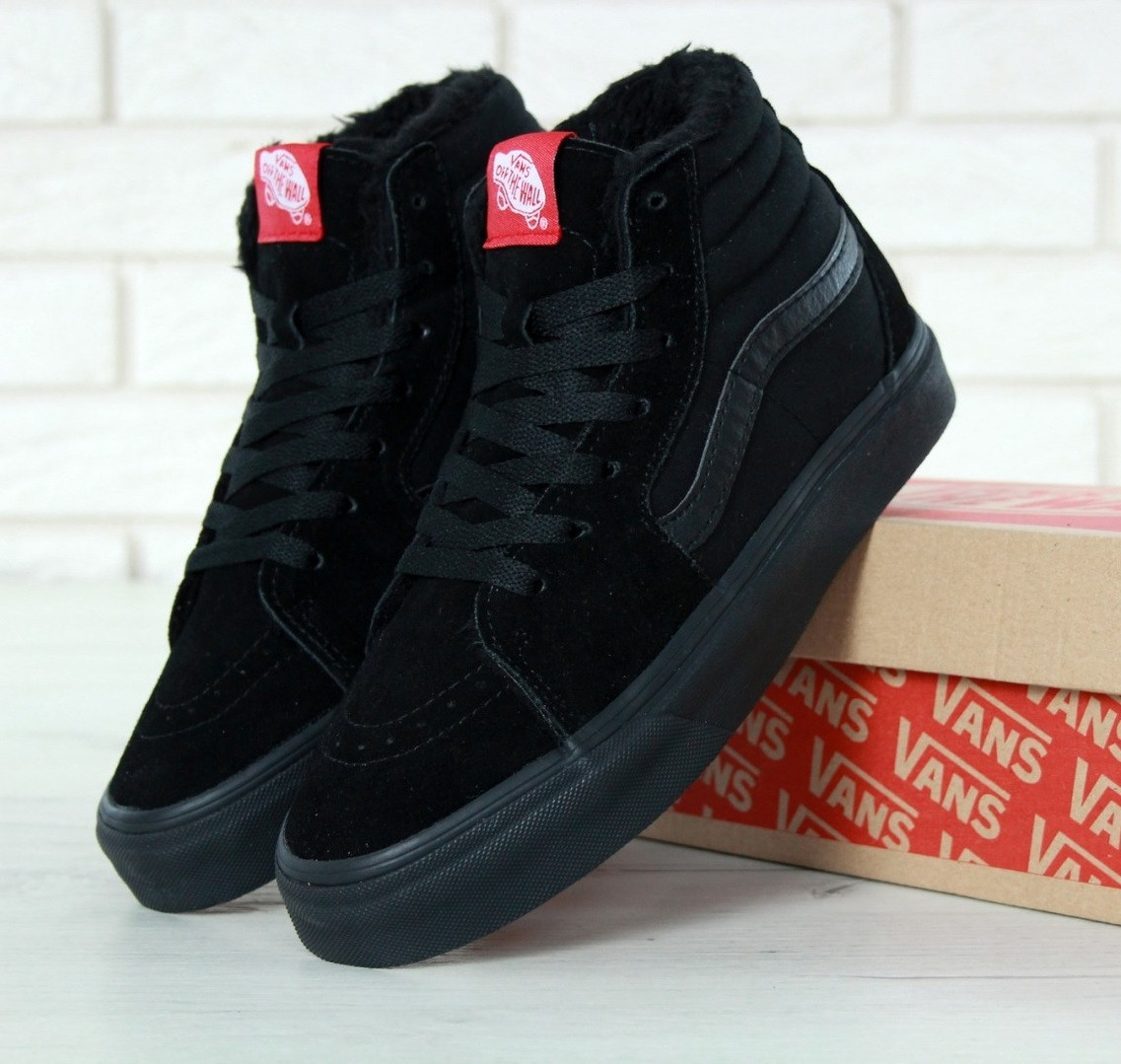 Кеды в стиле Vans Sk8 High All Black 