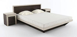 Ліжко двоспальне 160*200 з ДСП з фасадом з МДФ Еліс Летро 