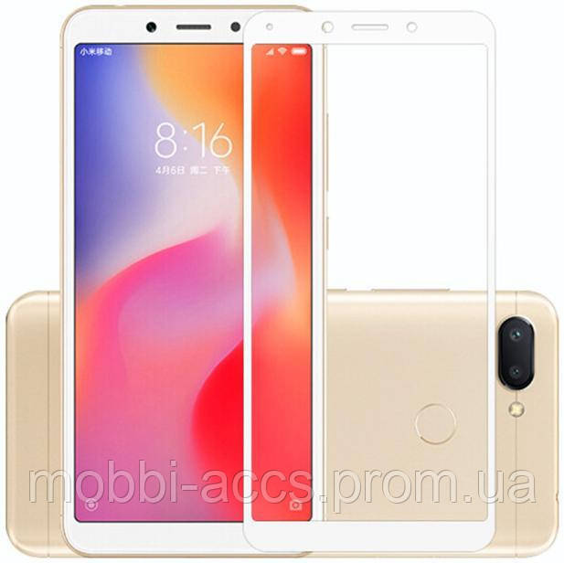 

Защитное стекло для Xiaomi Redmi 6/6A Full Glue White, Белый