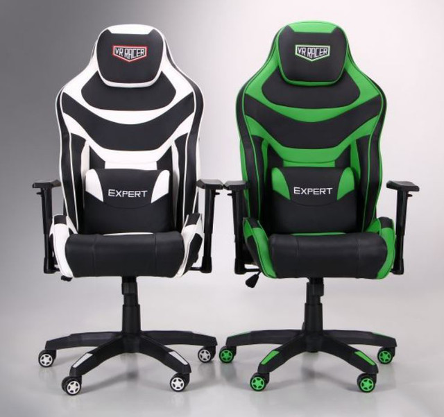 Кресло VR Racer Expert Virtuoso черный/зеленый (белый) фото 2