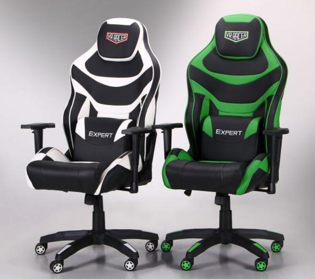 Кресло VR Racer Expert Virtuoso черный/зеленый (белый) фото 4