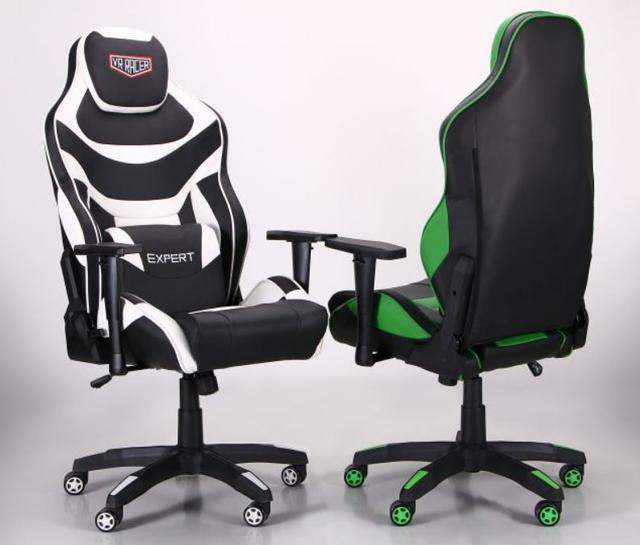Кресло VR Racer Expert Virtuoso черный/зеленый (белый) фото 5