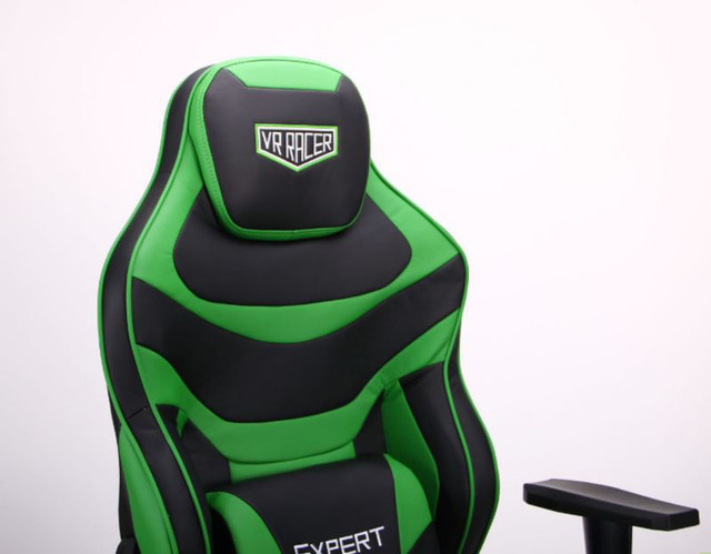 Кресло VR Racer Expert Champion черный/зеленый (фото 6)