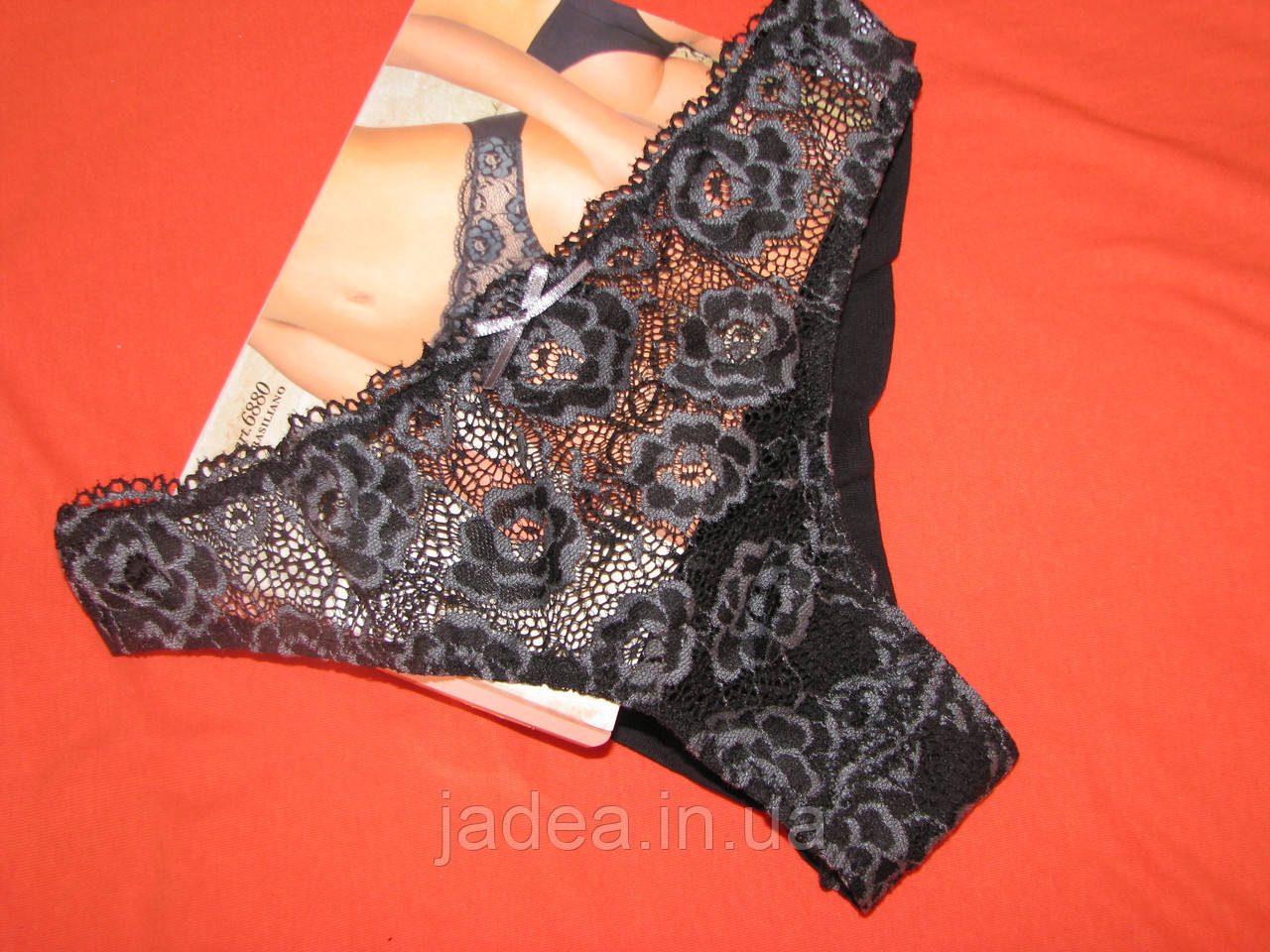 

Трусики бразилианы Jadea Chic, Jadea 6880 nero, Италия 4 (L), Черный