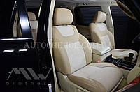 Авточехлы из алькантары и арпатеки на сиденья Lexus LX 570 (2008 - 2015),бежевые, Leather StyLe, MW BROTHERS