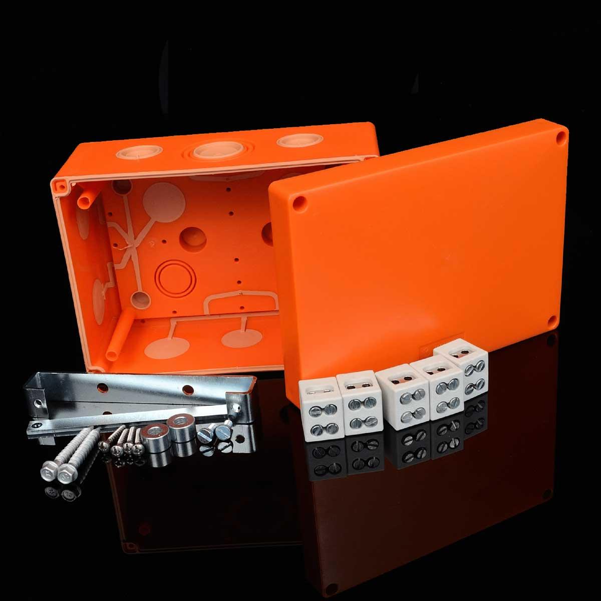 Коробка вогнестійка IP 66,   керамічна клема 5х10мм; клас Е90; розміри 176х126х87мм