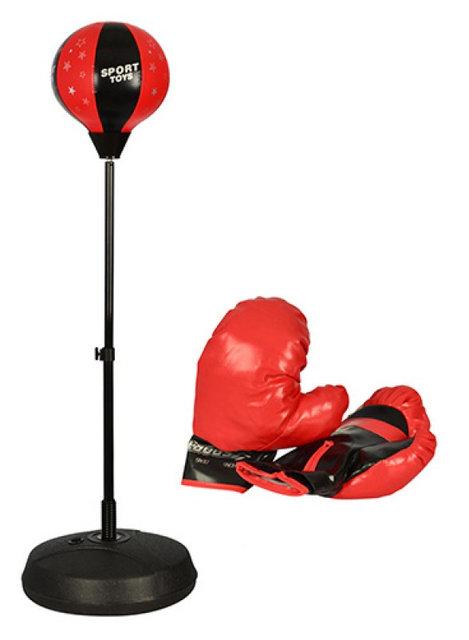 Боксерская груша на стойке и перчатки набор Stenson MS 0333