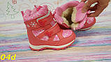 Детские сноубутсы 30 размер ботинки на липучках для девочек розовые К04, фото 4