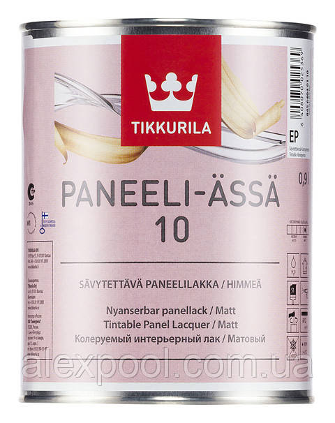 

TIKKURILA Paneeli Assa Матовый лак для внутренних работ ЕР 0,9 л