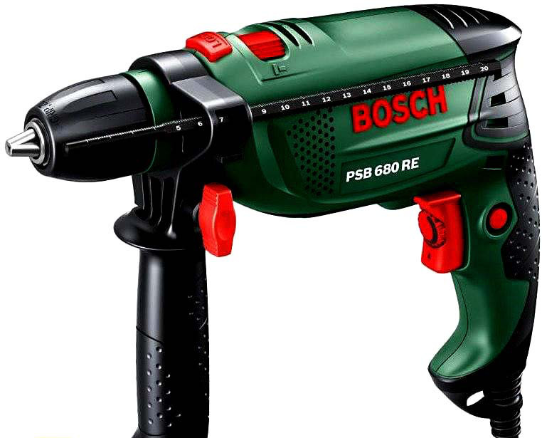 

Дрель электрическая Bosch PSB 680 RE ударная (0603128022)