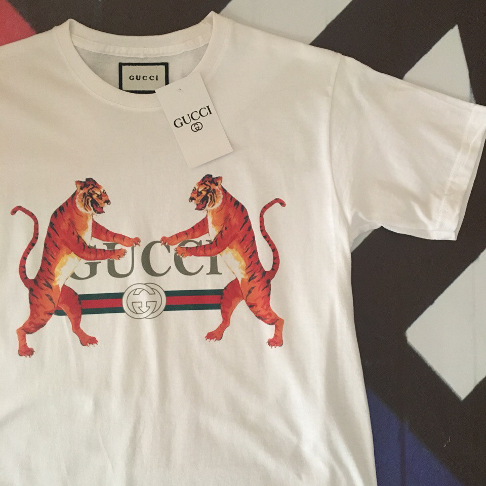 Белая футболка Gucci Tigers. Люкс отменного качества в интернет