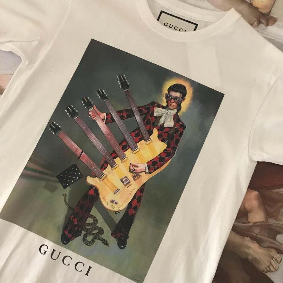 

Белая футболка Gucci Rock boy. Ориг бирка