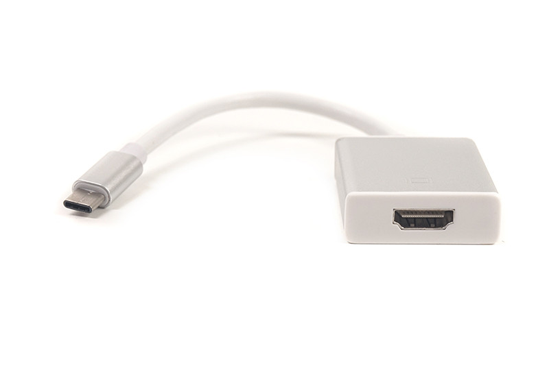 Кабель-переходник PowerPlant HDMI female - USB Type-C, 0.15м, Blister