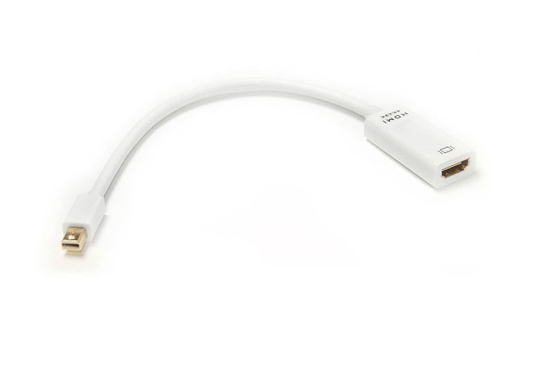 Кабель-переходник PowerPlant HDMI (F) - mini DisplayPort (M), 0.15м, 1