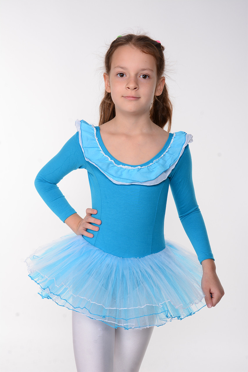 Детская юбка пачка для танцев и балета Голубой