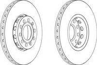 

Тормозной диск передний Ауди, Сиат, Шкода, Фольксваген (пр-во FERODO DDF1706)