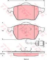 

Тормозные колодки передние Ауди 500/ 100/ А6 (пр-во TRW GDB1049)