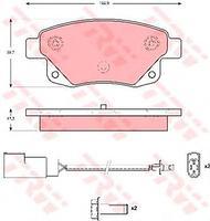 

Тормозные колодки задние Форд Транзит/ Транзит TOURNEO (пр-во TRW GDB1725)